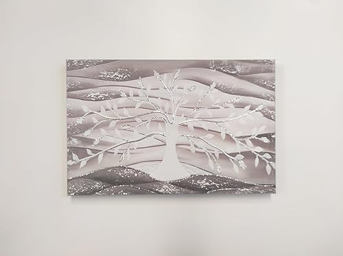 Miniatura 3 de UW UNIWARE THE NAME YOU TRUST 24"x 16" (60 x 40 cm) Concise Modern Design Wood Art Wall PaintingHome Decor made in Italy (Flower2, 24" x 16" (60 x