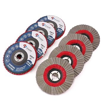 4Inch 60/120/200/400 Grit Grinding Wheels 100mm Flap Sanding Abrasive Disc for Angle Grinder with 5/8" Arbor -4pack