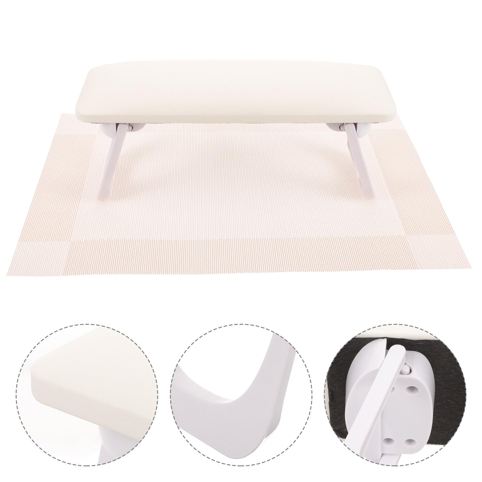 MAGICLULU Cuscino Poggiamani per Manicure Art in Materiale Morbido Latteo, Poggiapolsi Rettangolare Regolabile, Supporto Ergonomico per Saloni di Bellezza e Uso Domestico
