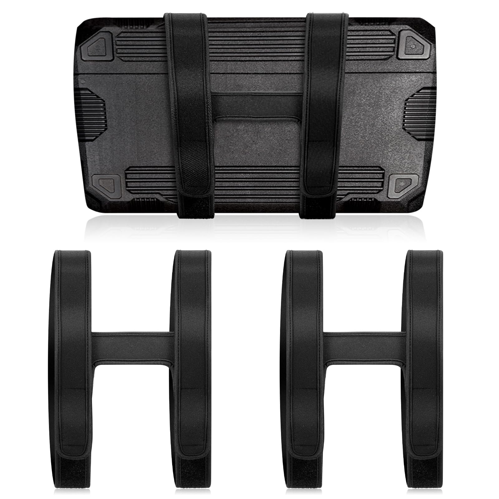 2 Pcs Fish Finder Cover Strap 15 x 4 Inch, Made of Neoprene Thick Strap for Securing Fishing Graph, Suitable for Road Travel, Boating and Ice Fishing, Securing Graph Travel Accessories