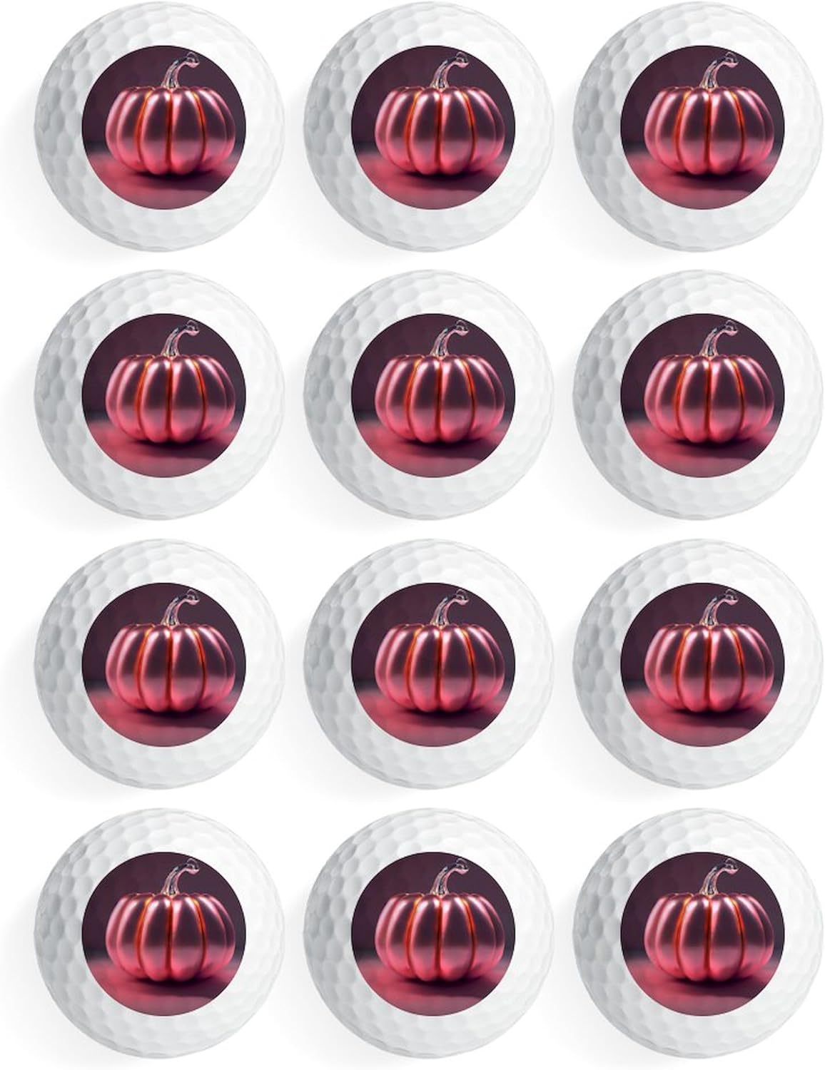 CafePress Shiny Pink Pumpkin Novelty Golf Balls (Pk of 12)