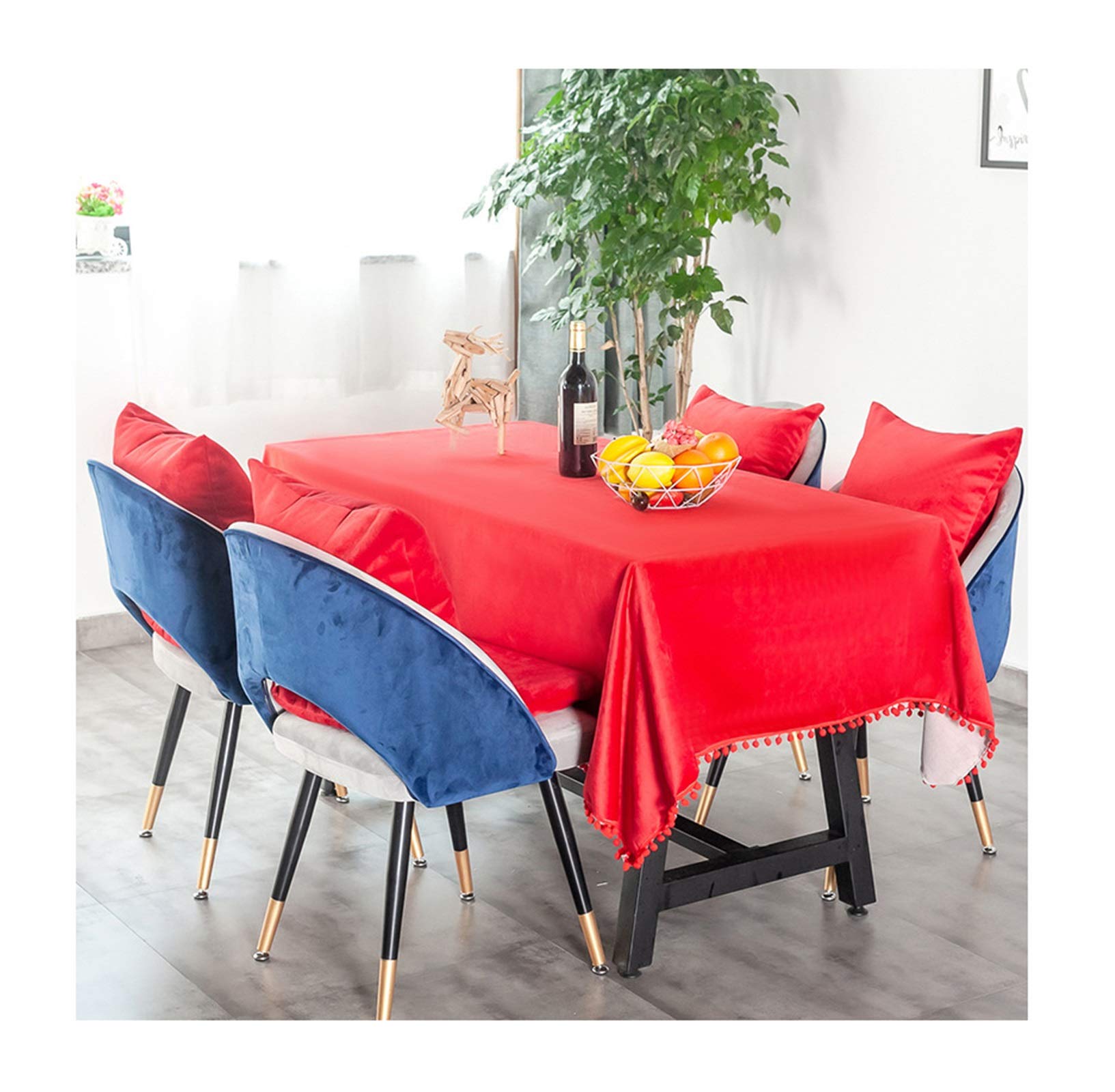Couverture moderne rouge 140x230 cm en flanelle pour protéger la table avec style