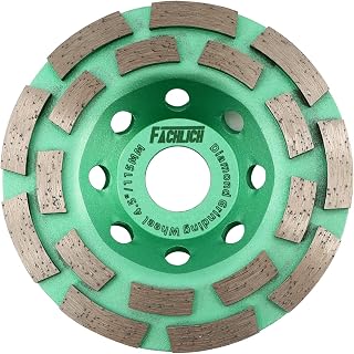 Concrete Diamond Grinding Cup Wheel - 4-1/2" 115mm Double Row Concrete Grinding Wheel for Concrete Granite Marble Masonry Brick