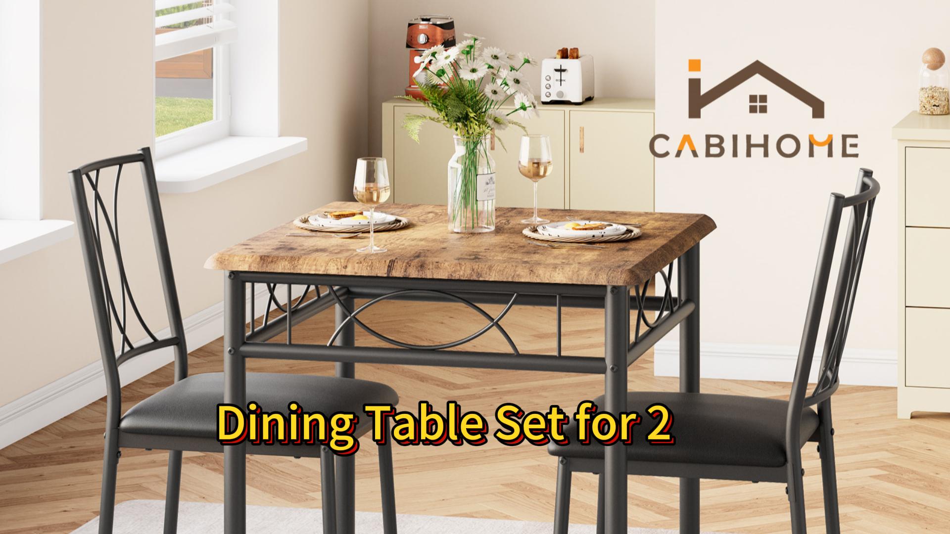 【Q-chan】 Amazon.com - CABIHOME Dining Table Set for 2, 3 Piece