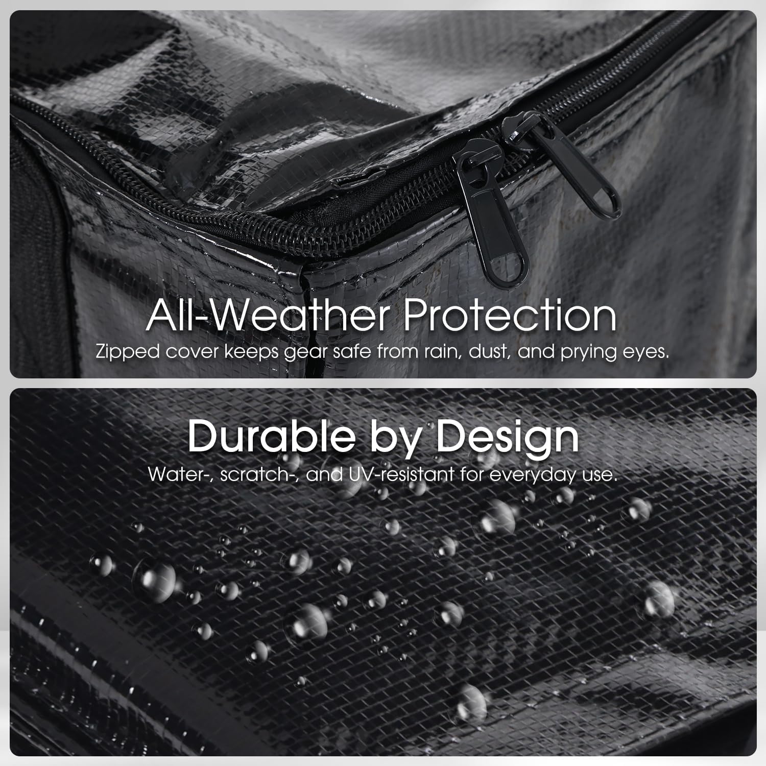 Reusable Grocery Bag On Wheels, 100L Lightweight Foldable Rolling Tote Bag w/Unbreakable Handles, 360° Swivel Detachable Wheels, Folds Flat, Zipper Closure, Carries Up to 110 lbs, Black