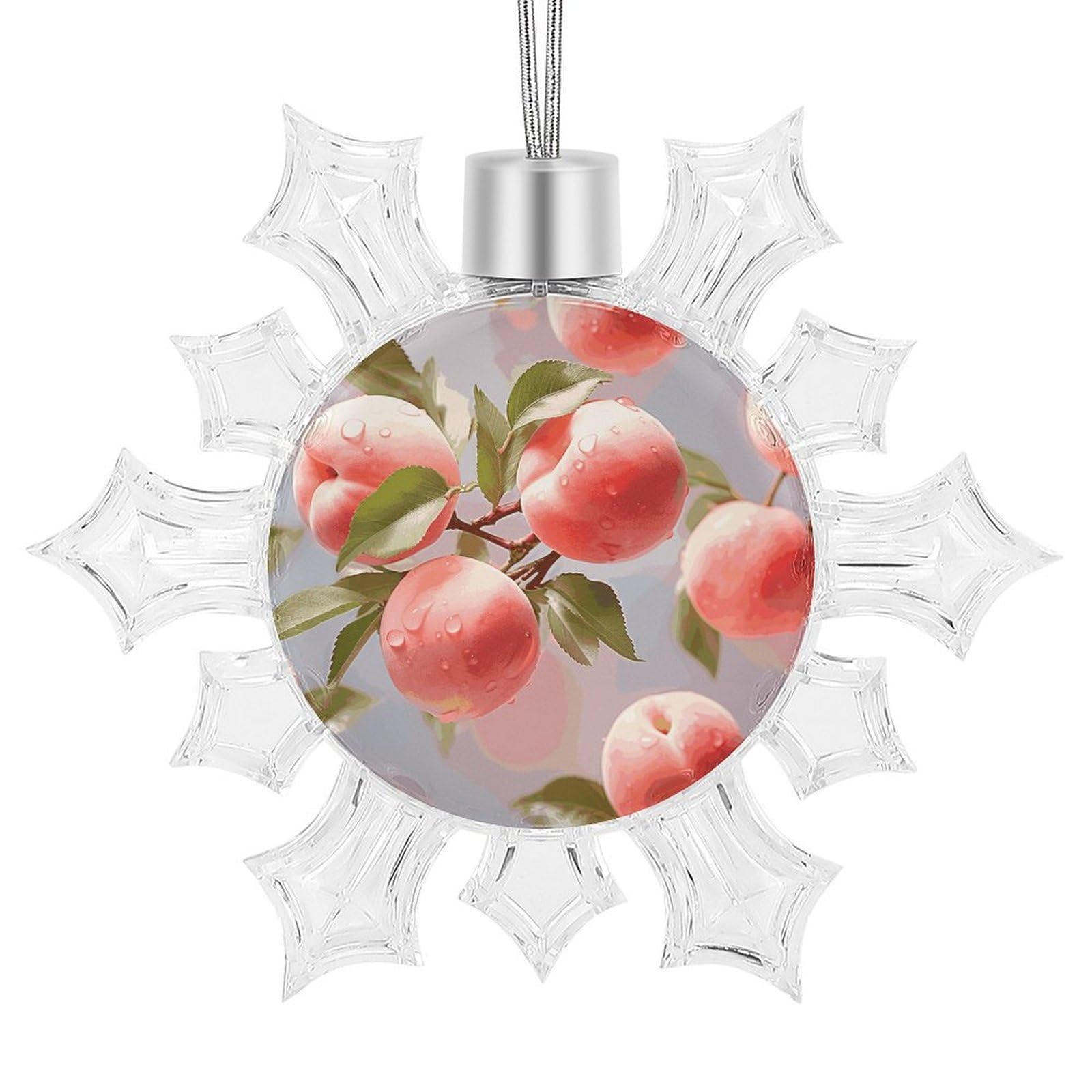Pink Peach Snowflake Decorations, Winter Snowflake Ornaments Christmas Party Decorations Christmas Tree Decorations for Xmas Tree Winter New Year Party Supplies