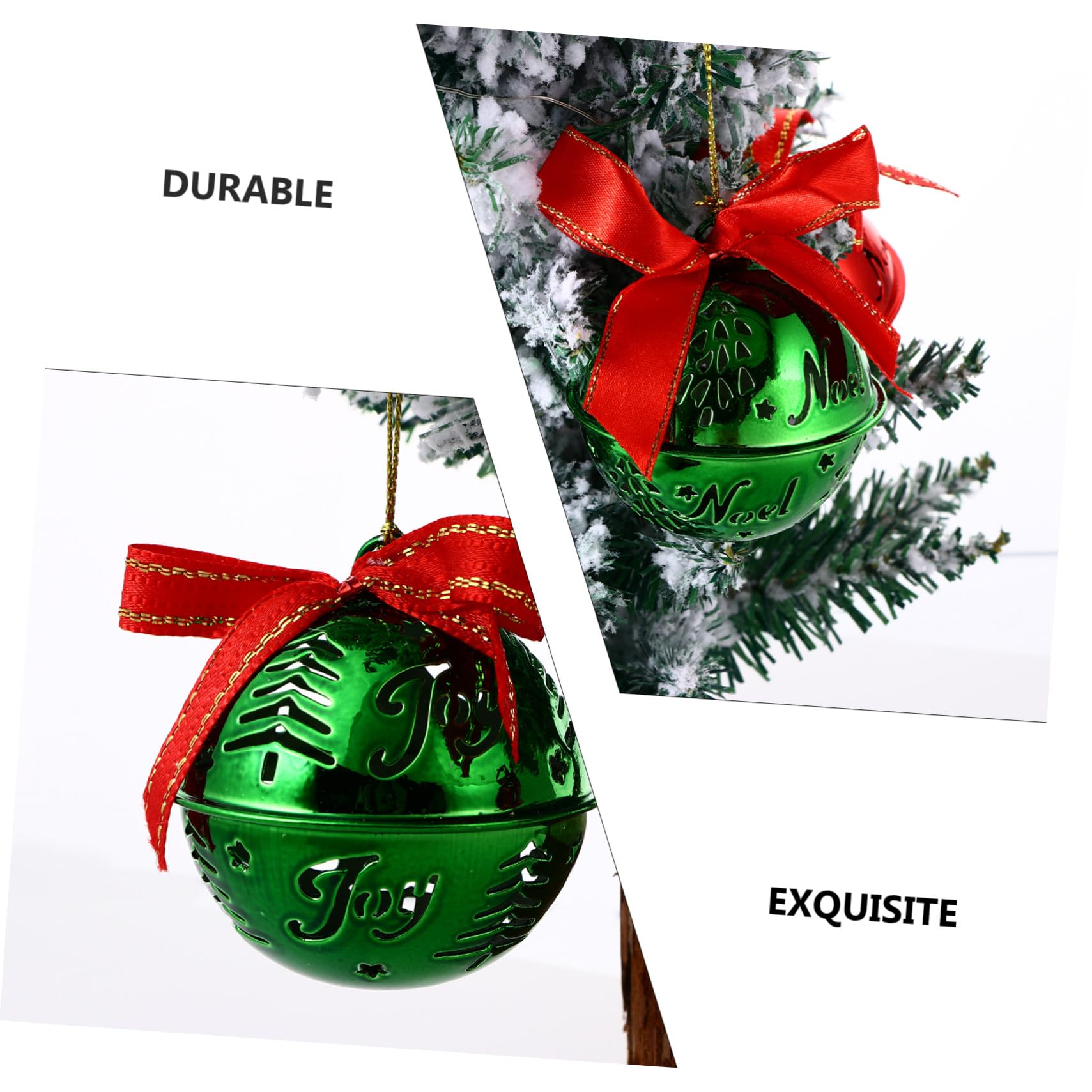 12 Pezzi Campanelle Natalizie in Verde Decorazioni Appese per Albero Natale Sospesi Resistenti per e Negozio Regalo Festivo Originale