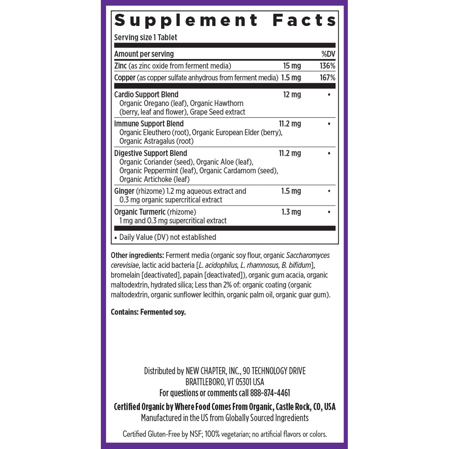 New Chapter Fermented Zinc Complex Supplement, 90 Count — Amazon image 6