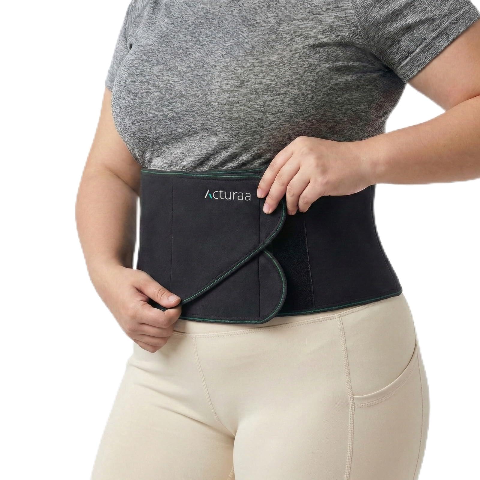acturaa Premium Sweat Slim Belt for Women & Men, Waist Belt for Tummy Exercise Black-picture-22