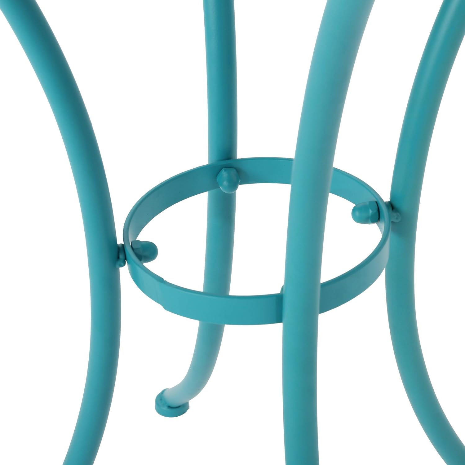Christopher Knight Home Lourdes Iron Bistro Set, 3-Pcs Set, Matte Teal : Patio, Lawn & Garden