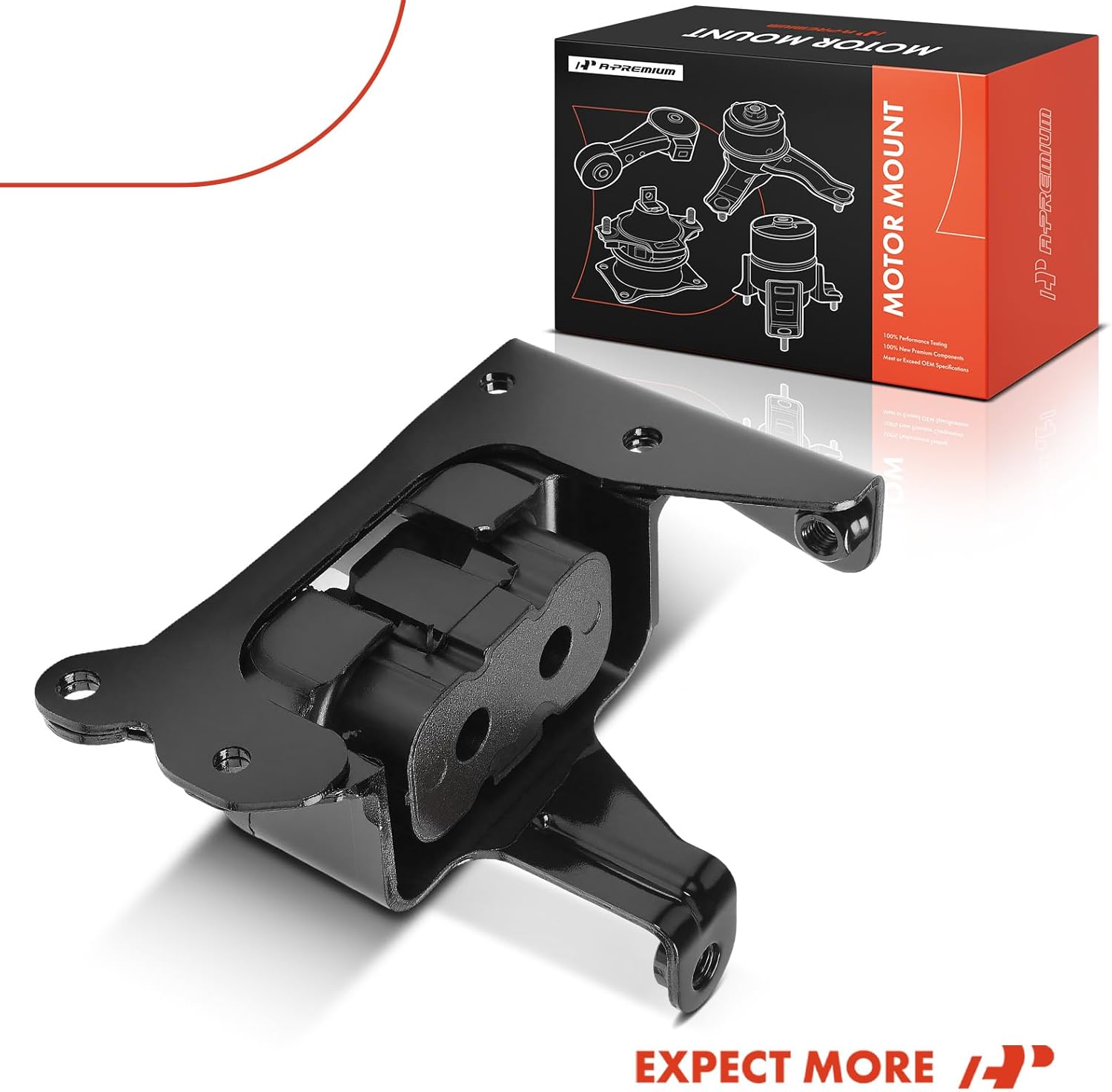 A-Premium Transmission Mount Compatible with Chrysler PT Cruiser 2003-2006, PT Cruiser 2007-2008 Convertible, 2.4L, Turbocharged, Manual Transmission