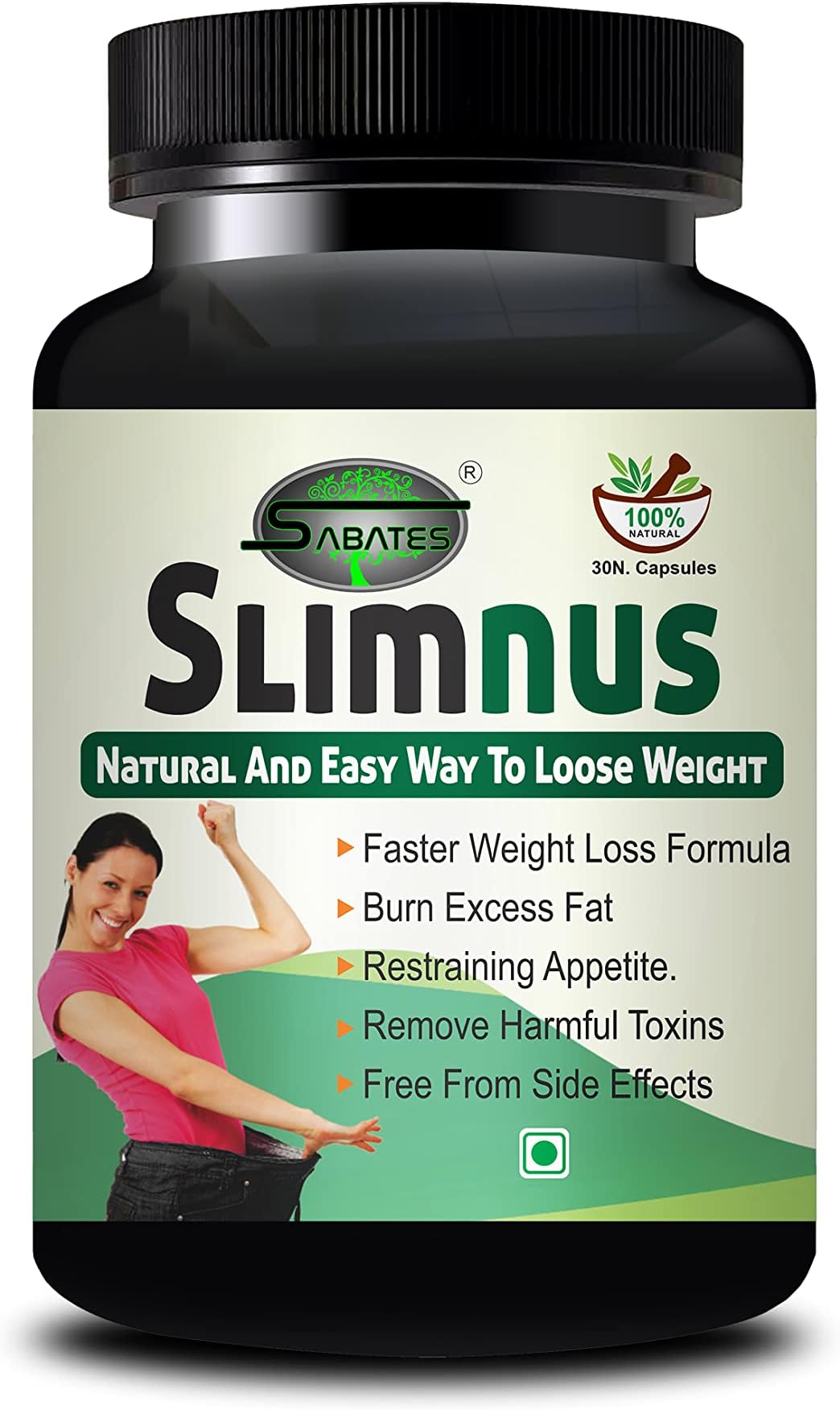 Inlazer - Slimnus Organic Tablet For Weight Management Fast Fat Burner For Men Women.pure & natural |
