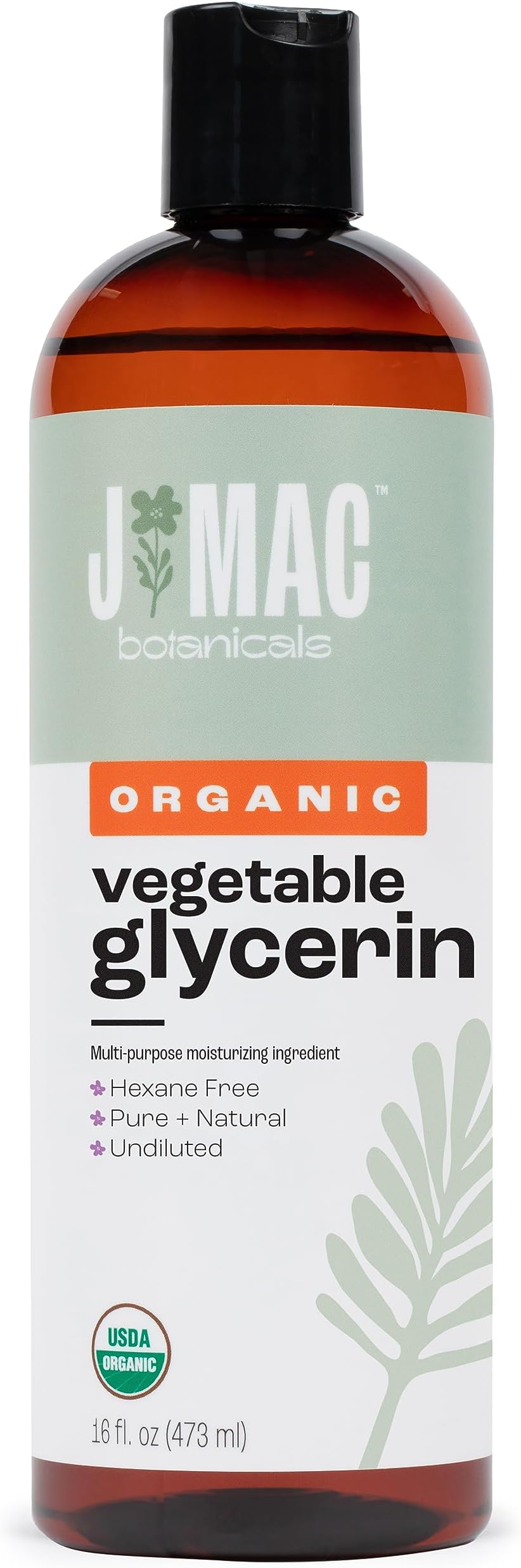 J Mac Botanicals Organic Vegetable Glycerin by - 16 oz
