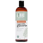 J MAC BOTANICALS, Organic Vegetable Glycerin Oil (16oz bottle) Moisturizing and softening, 100% Pure natural liquid organic glycerine for crafts, skin, face, hair