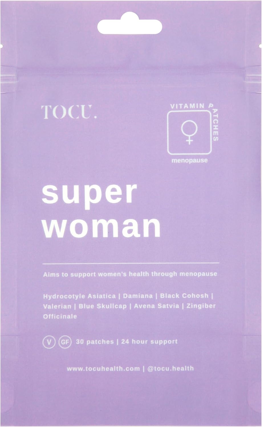 Super Woman 30 Patches | Wellness Patches with Gotu Kola, Oat Seed, Ginger Extract, Damiana & Valerian | Natural Patch for Women’s Health & Balance