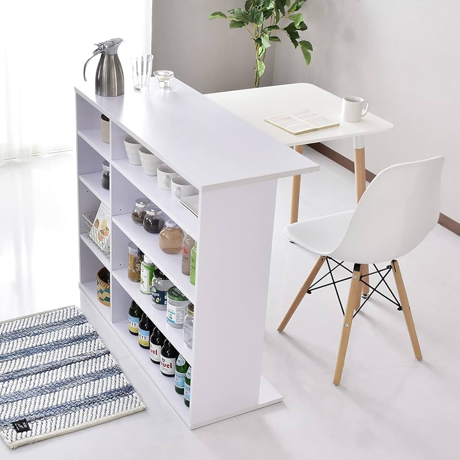 カウンターテーブル 食器収納 キッチンカウンター バーカウンター ホワイト Amazon｜DORIS ドリス カウンターテーブル キッチンカウンター