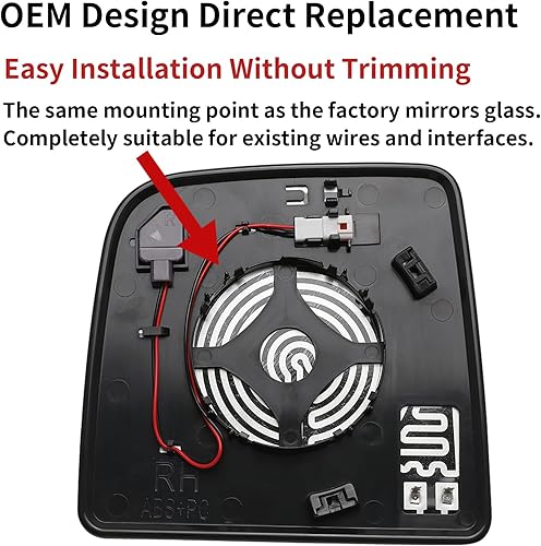 Miniatura 9 de LOIYLLEN Espejo lateral del conductor de repuesto para Nissan Titan 2016 2017 2018 2020  Espejo lateral izquierdo, espejo retrovisor de vidrio con