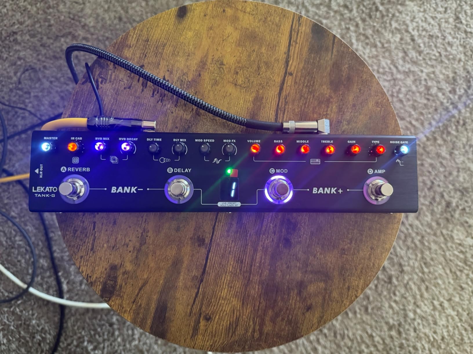 LEKATO エレキギター ベース アコースティックギター マルチエフェクト