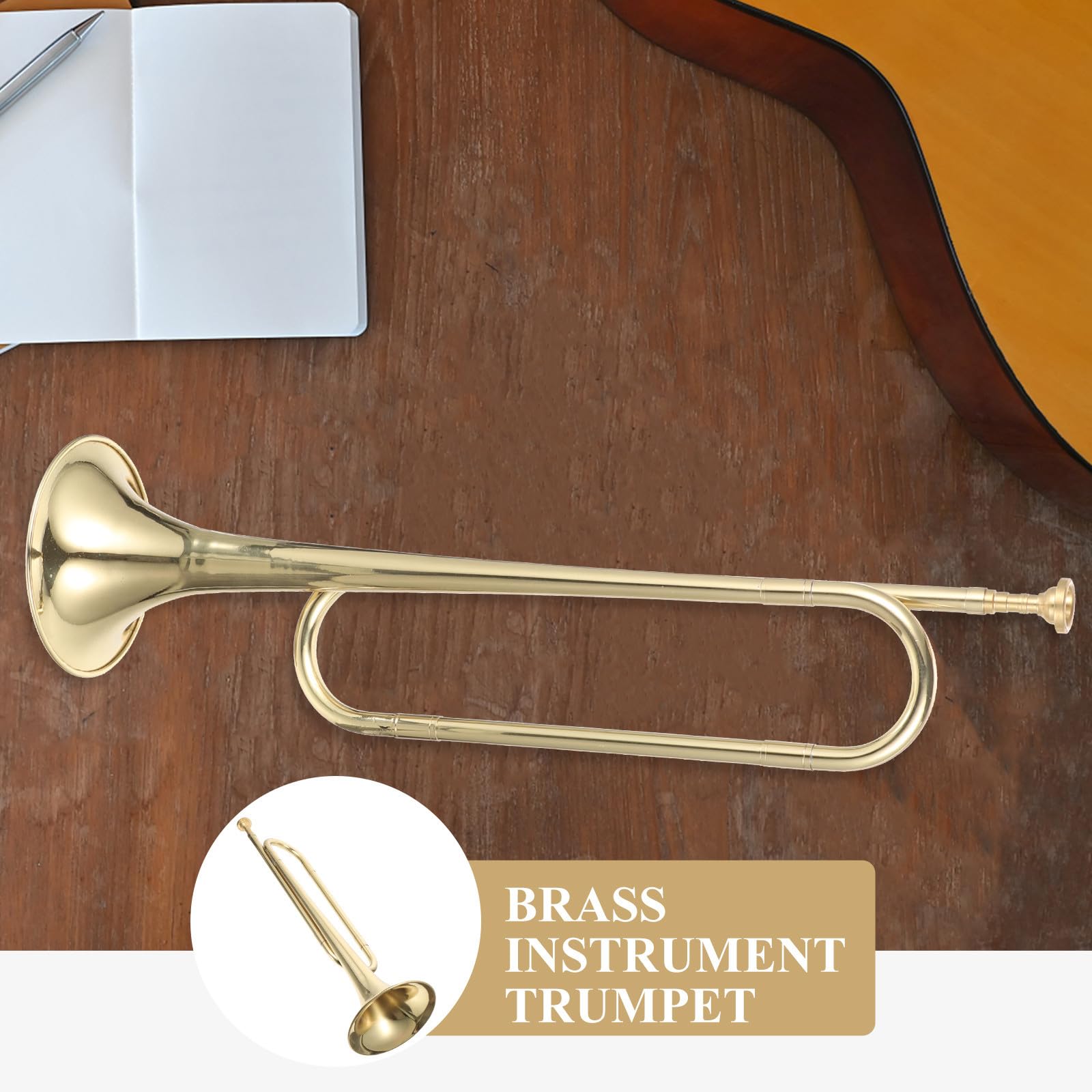 Tromba per Studenti Design Creativo e Decorazione Artistica Strumento Musicale in Ottone Dorato in Si Bemolle per Banda e Palcoscenico