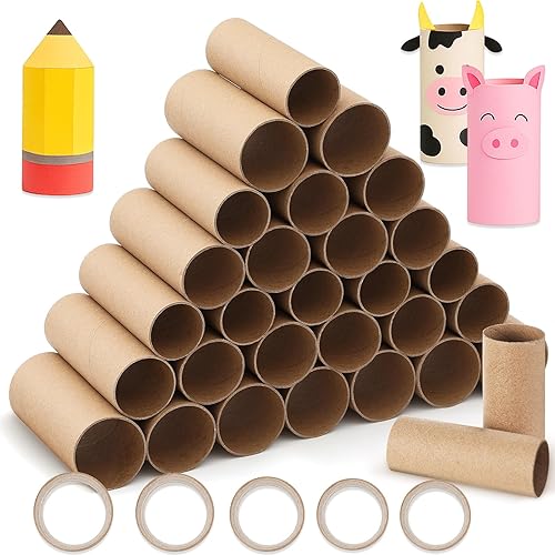 Miniatura 13 de Henoyso Paquete de 72 tubos de cartón de 1.8 x 10 pulgadas más largos para manualidades, rollos de toallas de papel vacíos, tubos redondos gruesos