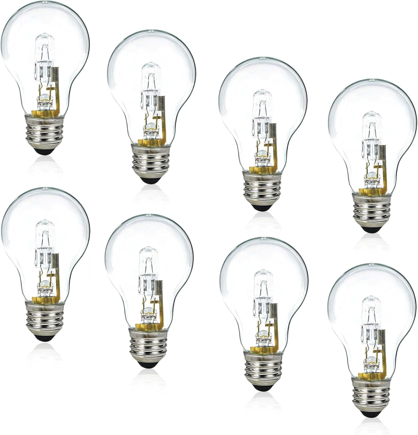 8Pcs 043168787963 78796 Halogen Light Bulbs丨43W 120V Clear Dimmable Bulbs for A19 Type E26 Base丨Suitable for Table Lamps