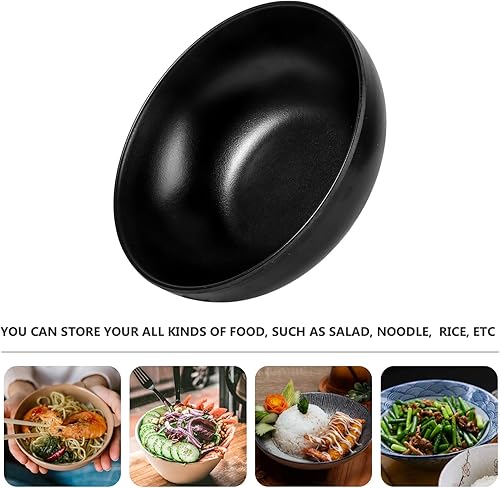 Miniatura 3 de BESTonZON Juego de 4 cuencos de ensalada Ramen para afeitar, recipientes de alimentos, tazones de sopa, cuencos para comida, tazón de fruta, tazón