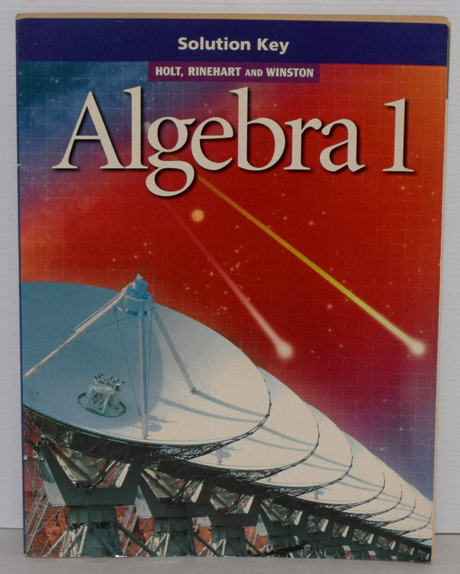 Holt, Rinehart and Winston ALGEBRA 1 Solution Key