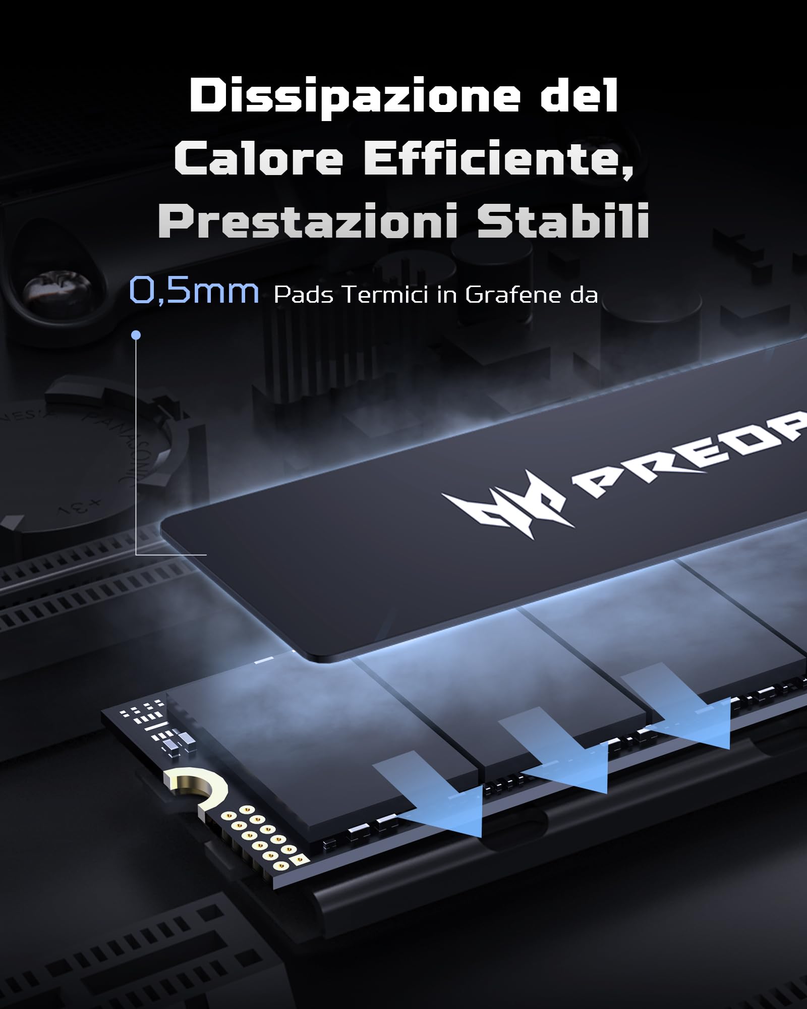 Acer Predator GM6 1TB M.2 NVMe SSD PCIe 4.0 - Velocità di lettura