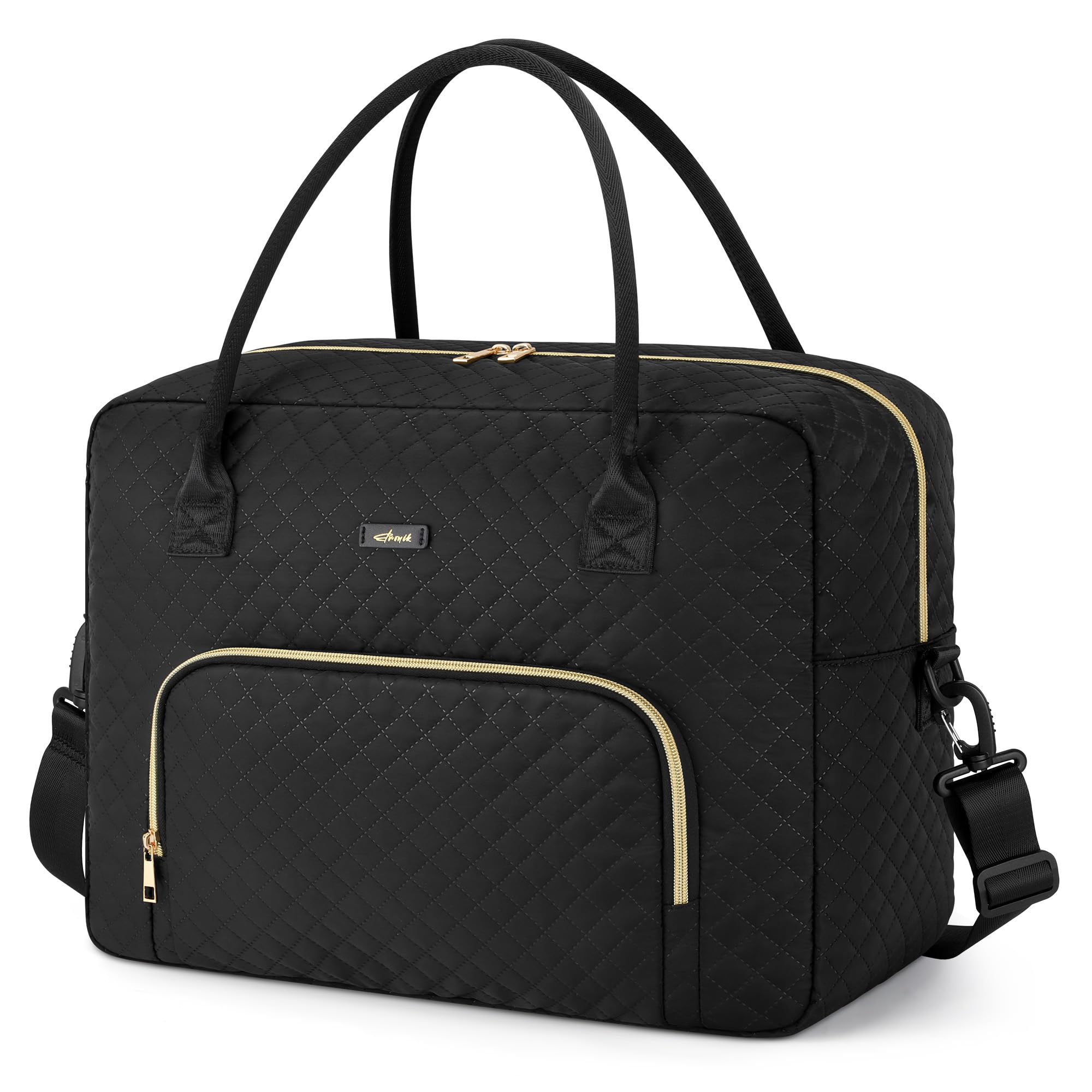 ETRONIK Ryanair Handgepäck Tasche 40x30x20 Untersitz, Reisetasche Damen | 24L Handgepäck Reisetasche, Wasserabweisende Weekender Damen Kliniktasche, travel bag für Vueling, EasyJet, Schwarz