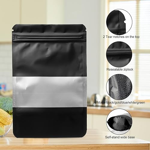 Miniatura 3 de Stand-up Pouch - Bolsa comestible a prueba de olores, para almacenamiento de alimentos, paquete de 100 recipientes resellables para productos de