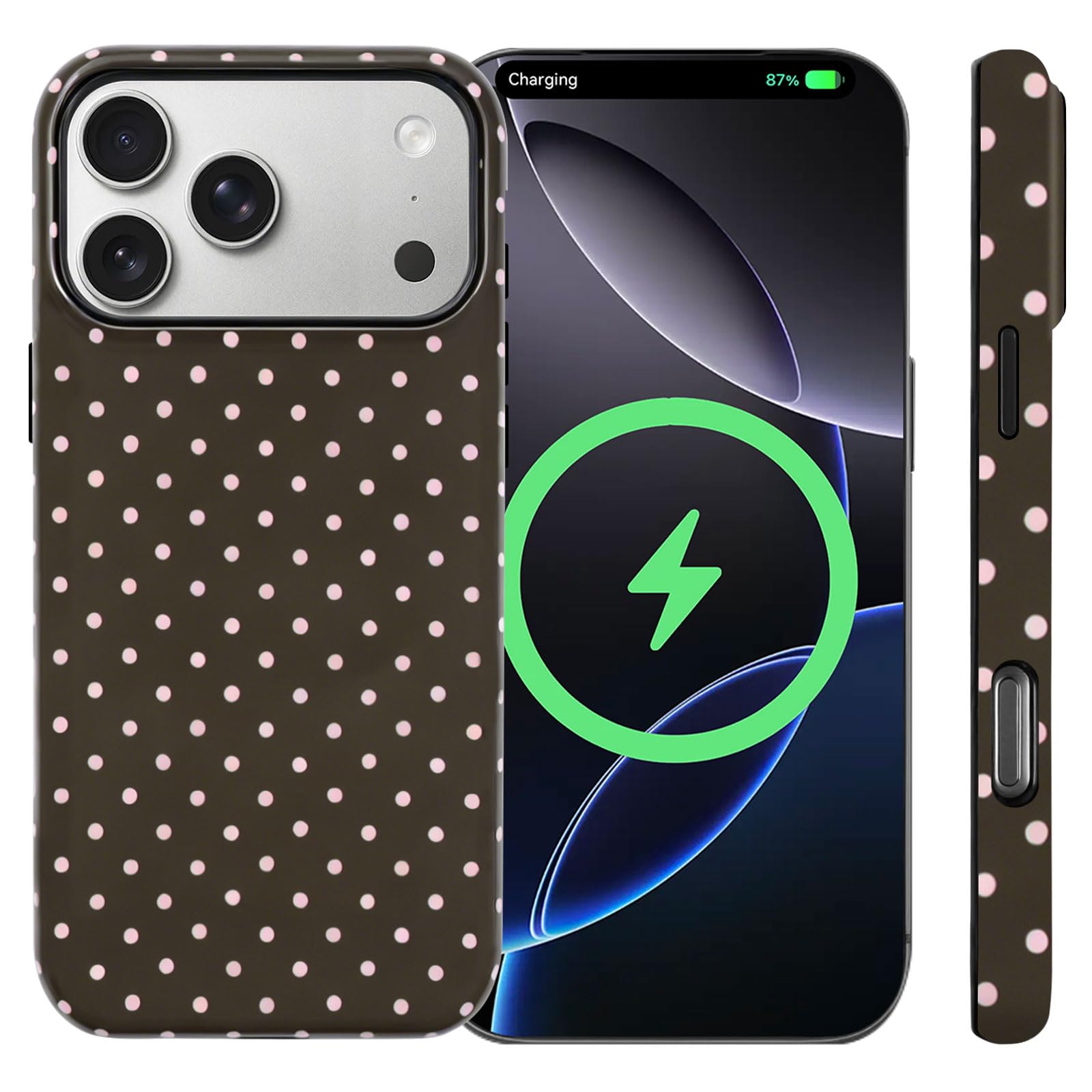 Coque iPhone 17 Pro Max cadeau idéal à pois mignons, style MagSafe chic PAKESI - 8