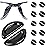 Eyeglass Nose Pads, Anti Slip Nose Pads for Glasses with Super Sticky Backing, Soft Silicone Adhesive Glasses Nose Pad (10 Black Pairs)