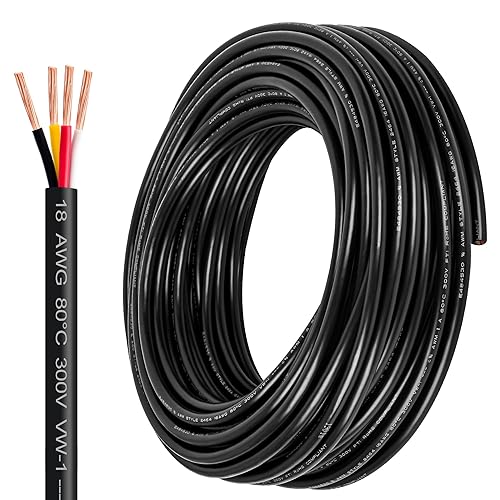 Miniatura 69 de Lesnlok Cable eléctrico calibre 20 AWG con 2 conductores de cobre puro, libres de oxígeno, trenzados, de cloruro de polivinilo, estañados