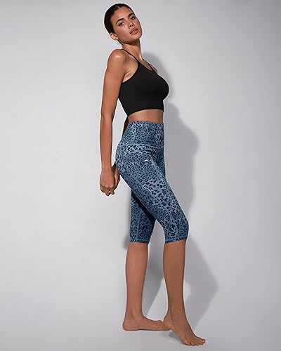 Miniatura 312 de ODODOS - Leggings tipo capri de mujer, no se traslucen y modelan el abdomen, con cintura alta y bolsillos; para hacer yoga, atletismo, ejercicio