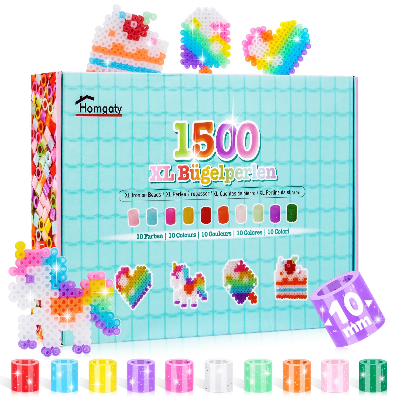 Sachets de 500 perles à repasser XXL - 10 mm - Jeux - Jouets Sachets de 500 perles à repasser XXL - 10 mm - Jeux - Jouets