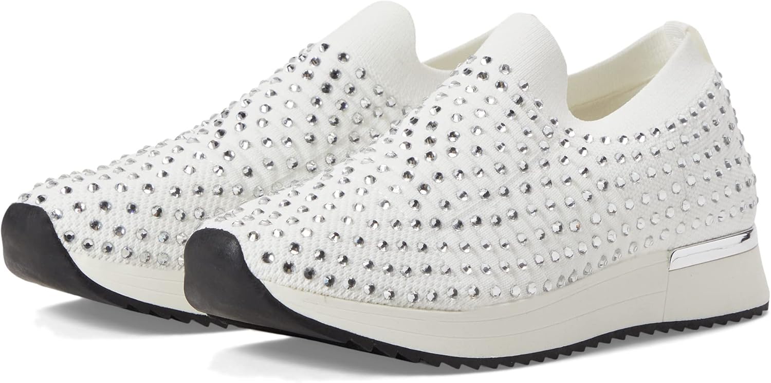 Kenneth Cole REACTION Women's Cameron Jewel Jogger Sneaker, White, 7