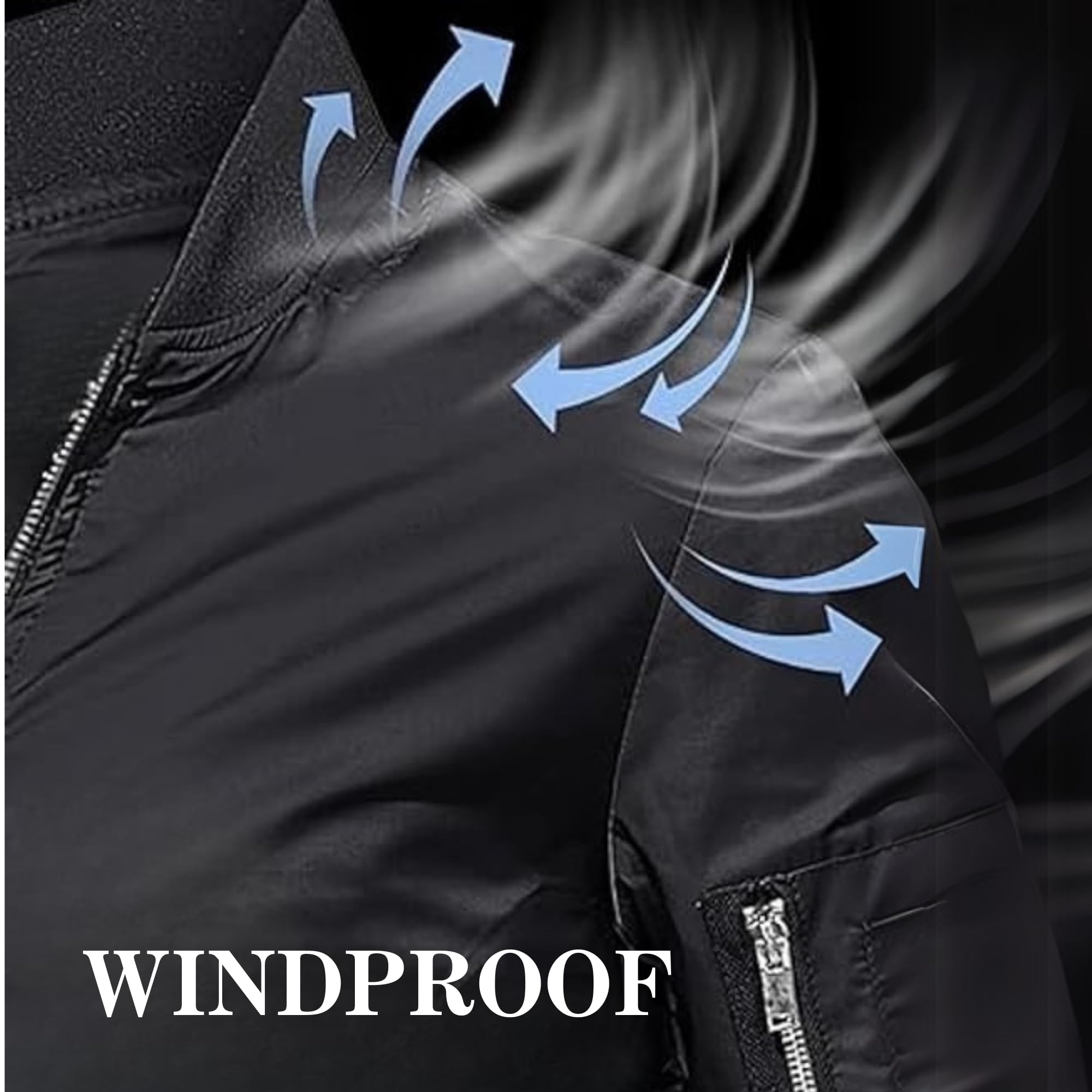 MIA FASHION Jacket for Men Winter Wear Full Sleeves Jacket | Zipper Lightweight Jacket | Casual Bomber Regular Fit (Black-2XL) 2
