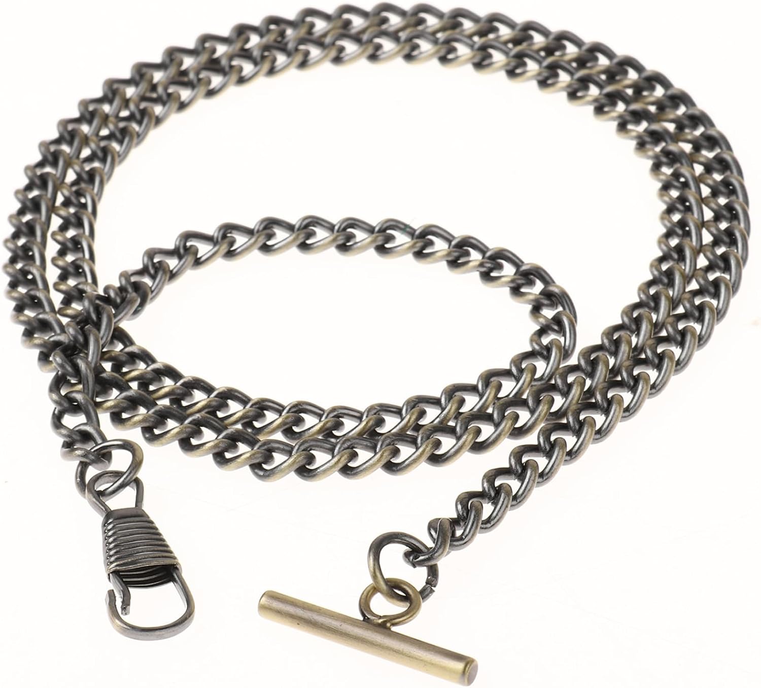 Pocket Watch Chain Gold Antique Bronze Chain with Metal Clips Suit Vests Pockets Watch Attachment Accessories