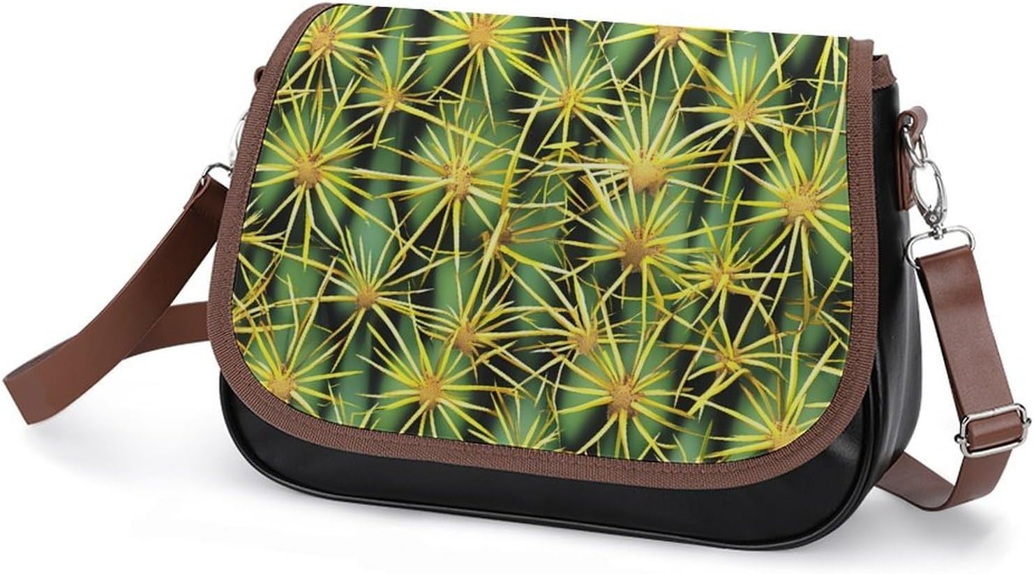 Cactus Thorns Women Crossbody Purse Leather Messenger Bag Handbags Shoulder Strap Bags