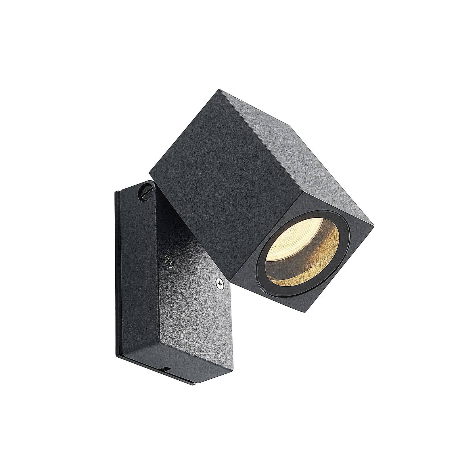 Applique LED Da Esterni ELC Fijona | Moderna In Alluminio Nero IP44 | Con Lampadina GU10 5W Inclusa | Luce Indiretta Per Giardino E Facciata