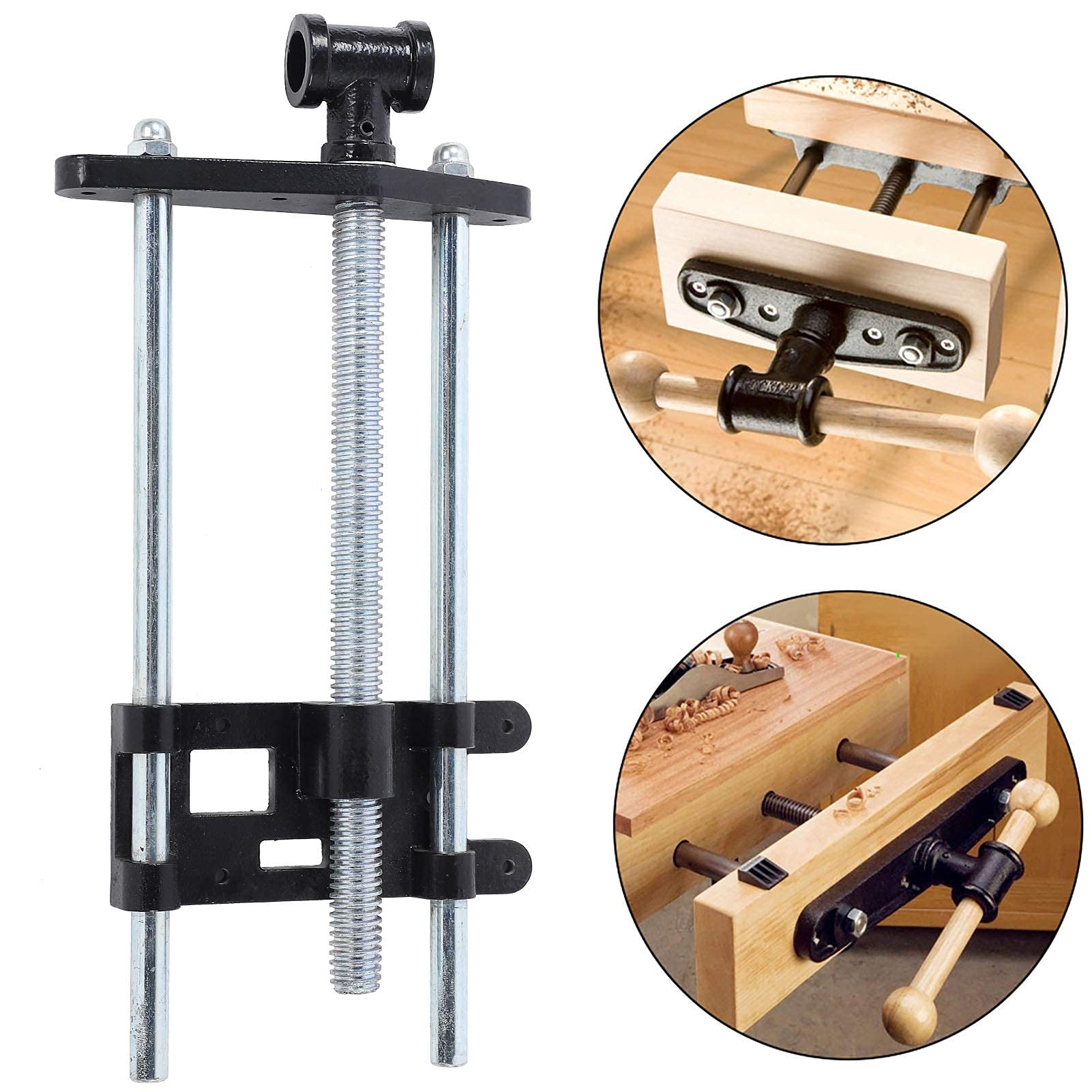 GOTOTOP Vorderzange Holzbearbeitung Tischschraubstock 26,7 cm Metallschraubstock Schraubstock Vorderzange für Hobelbank Holzschraubstock Schraubstock für Holzarbeiter