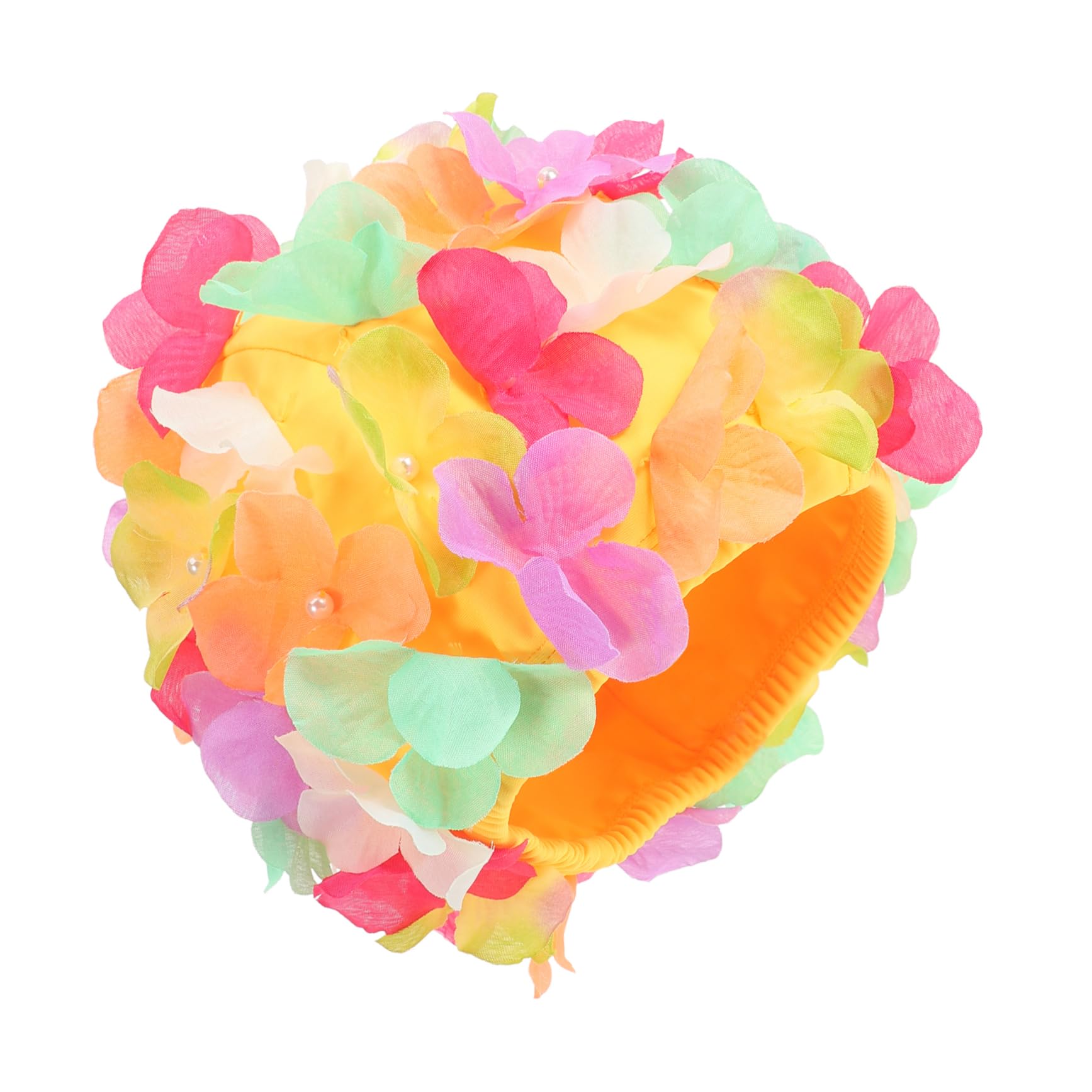Bonnets De Bain pour Femmes Bonnet De Bain Piscine Chapeau De Natation Chapeaux De Bain Femmes Cheveux De Bain Cheveux Chapeau De Bain Fleur Mesdames Floral Nylon