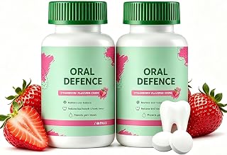 Oral Defence Lozenges, Oral Defense Lozenges for Gum & Tooth Care, Strawberry Flavor, Fresh Breath & Daily Oral Care Support | 60 Lozenges (2 Pcs)