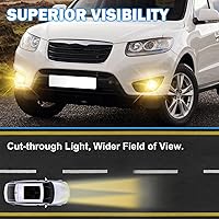 Vista 2 de Boxlight - Luces antiniebla compatibles con Hyundai Santa Fe 2007 2008 2009, un par de luces antiniebla con lente transparente para parachoques