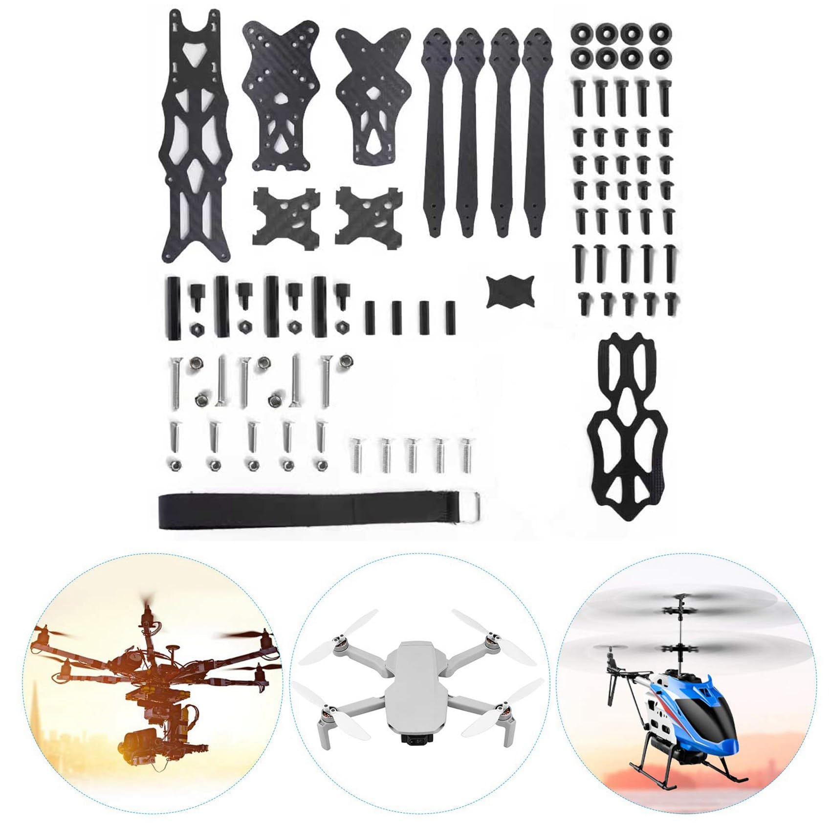 Rensimote For 7 Inch Carbon Fiber Quadcopter Frame Kit 5.5mm Arm for FPV Freestyle RC Racing Drone Models Easy Install - Image 2