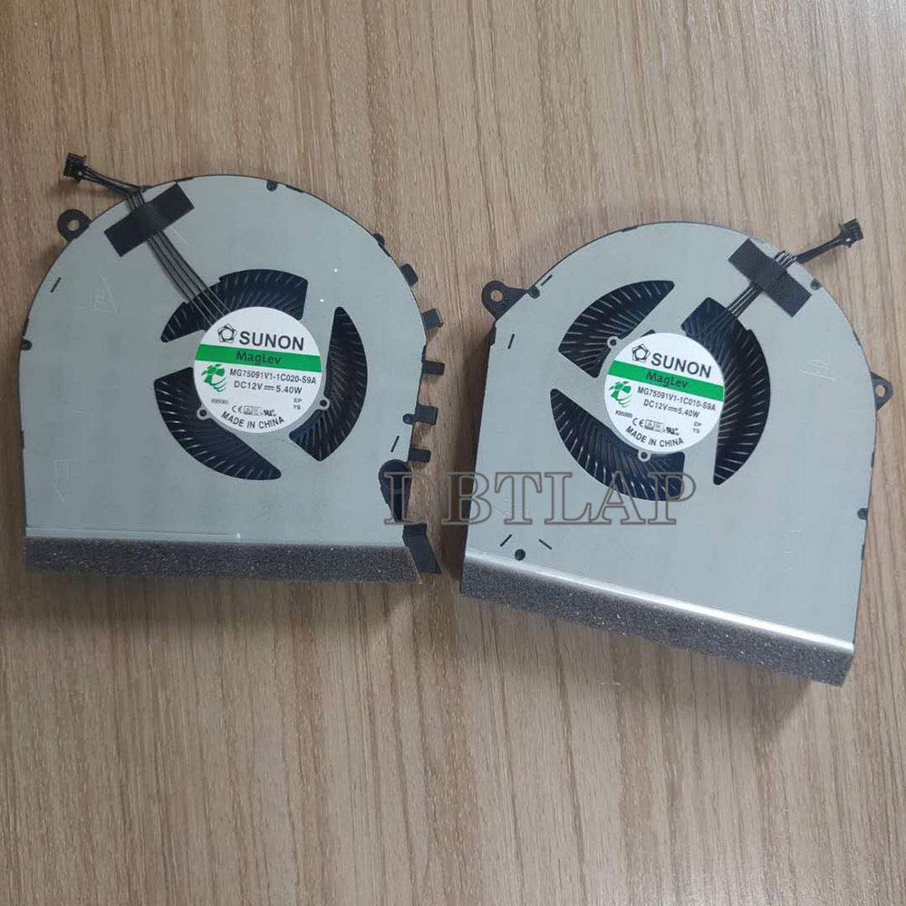 CPU and GPU Cooling Fan Compatible for HP OMEN 17-CB TPN-C144 MG75091V1-1C010-S9A MG75091V1-1C020-S9A 4Pin