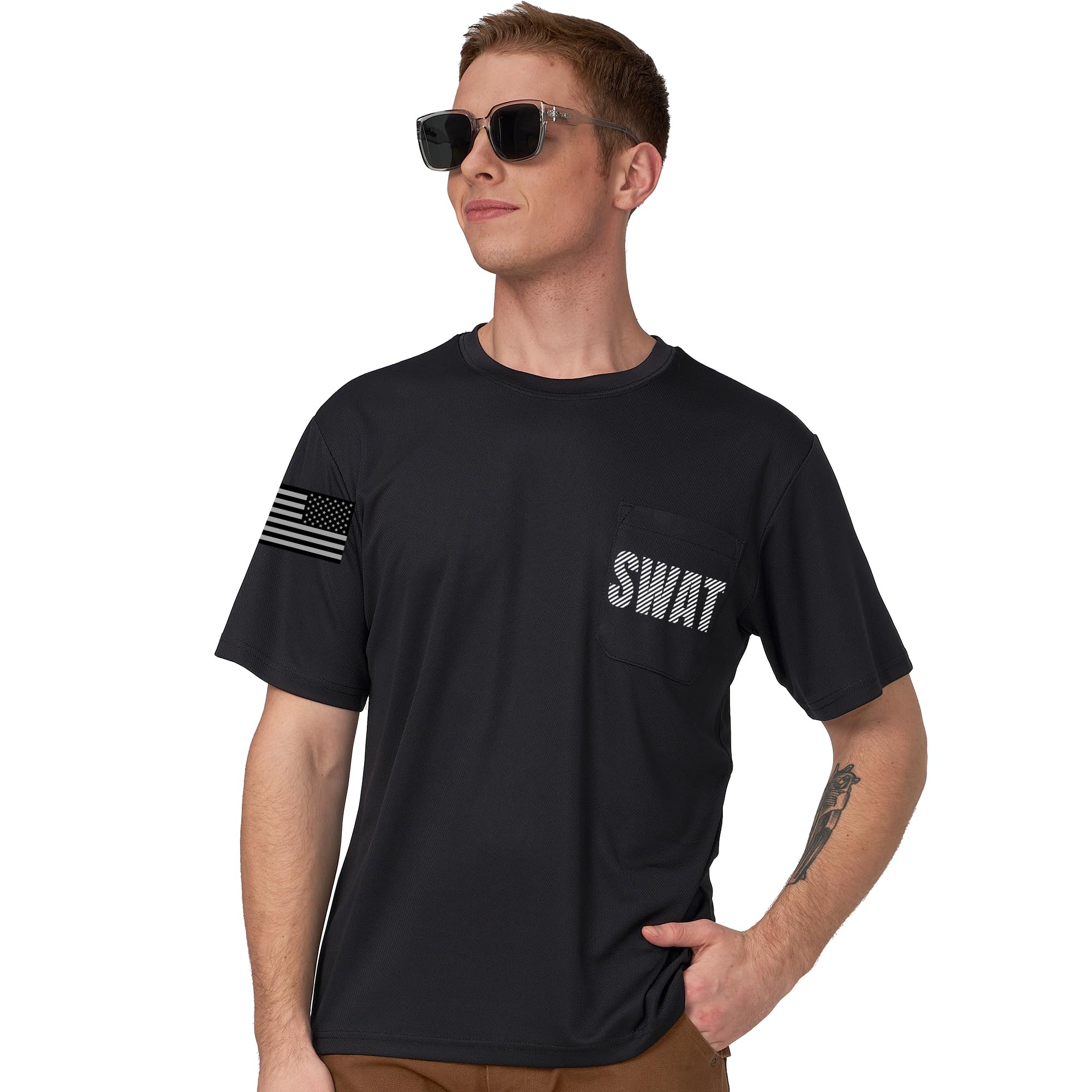 Hi-Vis Reflective Shirt for Men -Long Sleeve Construction Work T-Shirt, Safety Apparel Sizes XS-6XL