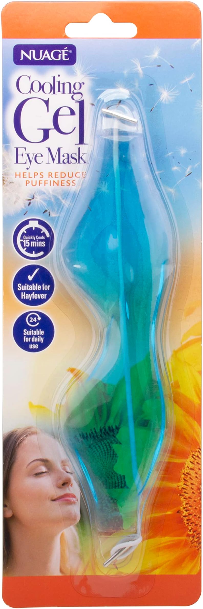 Nuage Cooling Gel Eye Mask | Hayfever Relief, Soothes Tired Irritated Puffy & Inflamed Eyes - Comforting, Refreshing, Reviving Allergy Daily Support