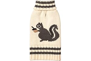 Fab Dog Americana Classics Knit Dog Sweater - Cream Squirrel