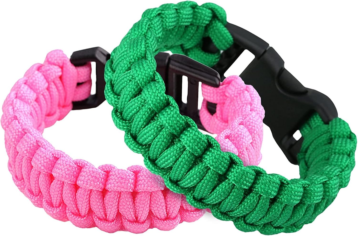 Sportmusies Pack of 2 Paracord Wristband Survival Bracelet image 5